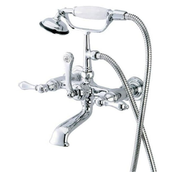 Kingston Brass Clawfoot Tub Filler with Hand Shower - Polished Chrome Finish