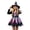 D375/Multicolour, variant on Afdoent Halloween Witch Outfit For Girls D Party And Trick Or Treating Girls Birthday Party Halloween Dress Up Clothes 14-16 Years