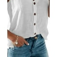 thumbnail image 4 of Gvmfive Women Summer V Neck Button Up Sleeveless Tank Tops, 4 of 4