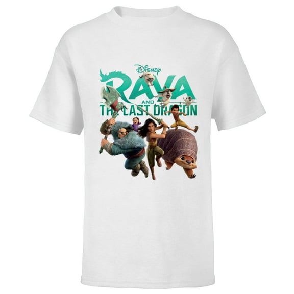 Disney Raya and the Last Dragon Characters Standard T-Shirt - Short Sleeve T-Shirt for Kids - Customized-White
