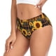 thumbnail image 2 of Fotbe Brown Blue Plaid Sunflower Calzones Estampados para Mujer – Ropa Interior de Algodón, Cómoda, Suave y Elástica-XX-Large, 2 of 6