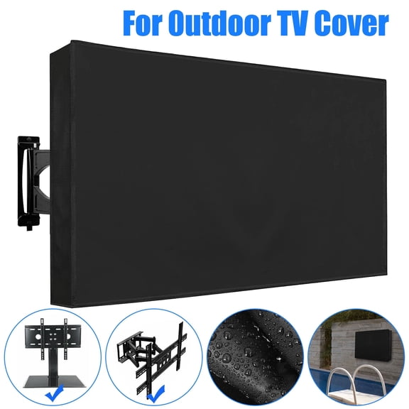 FFORCE 80-85 inch Outdoor TV Cover | Fitted Waterproof Weatherproof Television Protector | Universal Fit for All Models | Dust & UV Resistant | 420D Material