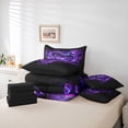 thumbnail image 6 of Castle Fairy Flying Purple Butterfly 7-Piece Twin Bedding Sets for Teens Women Girls,Love Heart Print Bedding Comforter Set,Romantic Vintage Breathable Sheet Sets,Breathable Home Decor, 6 of 8