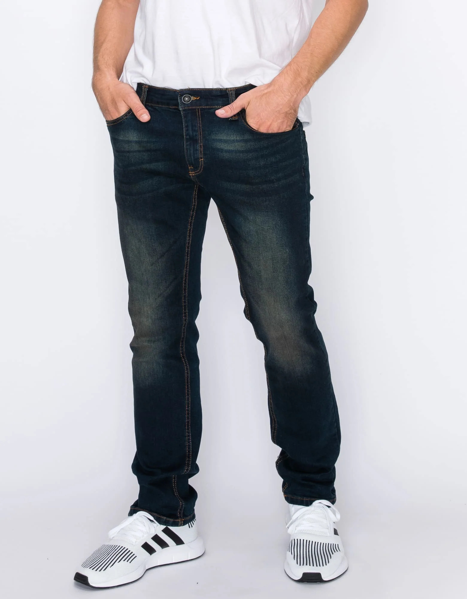 RING OF FIRE Men's 5 Pockets Slim Denim Stretch Jeans - image 5 of 11