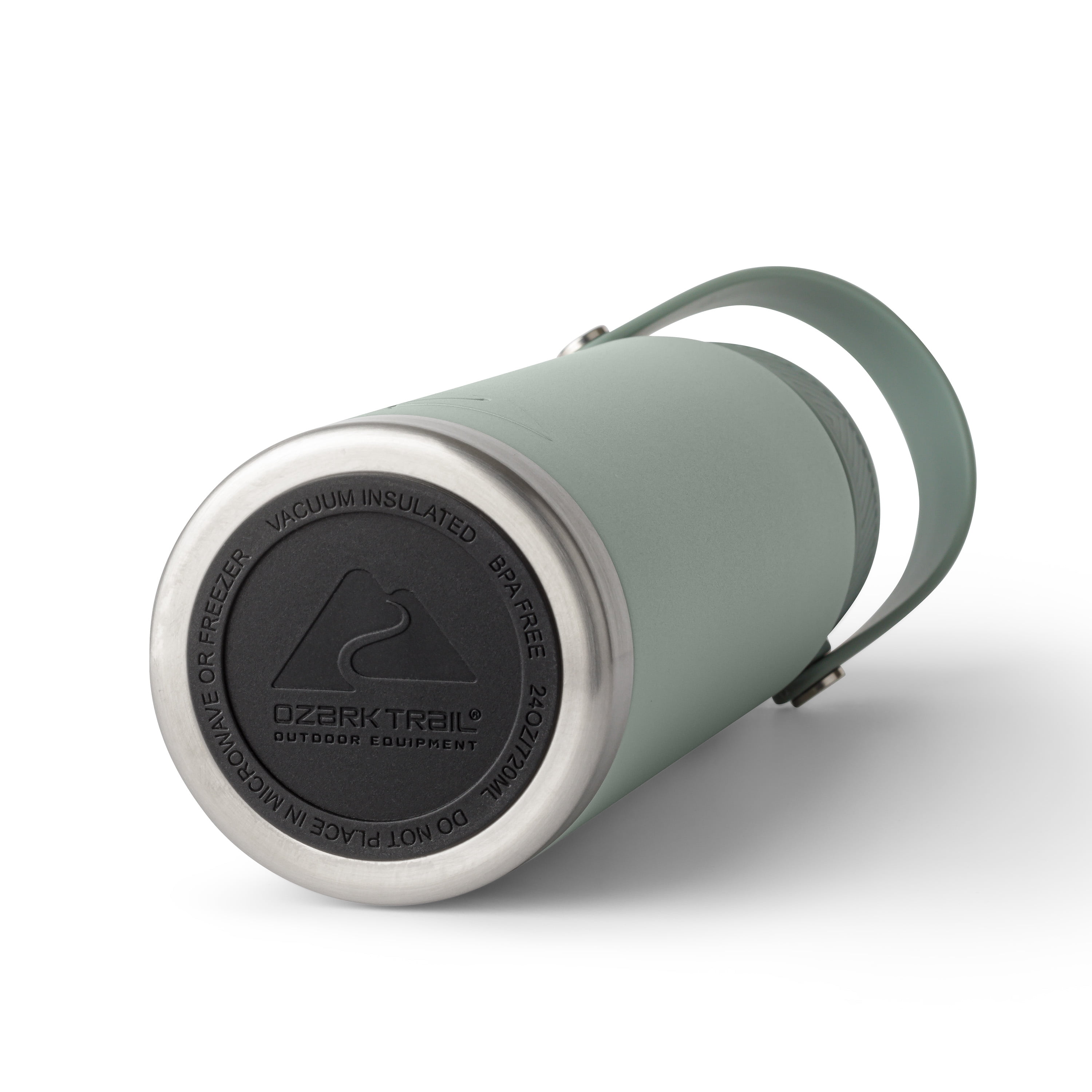 Ozark Trail 24 oz Stainless Steel Insulated Chug Water Bottle, Sage Green