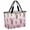Pink, variant on Pink Tulip Beach Bag for Women, Large Breathable Mesh Beach Tote Bag, Spring Botanical Flowers Floral Branches Sandproof Lightweight Travel Bags for Vacation Picnic Swimming Pool 15.7"x15.7"x9.1"