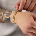 thumbnail image 2 of Nuragold 10k Real Yellow Gold Figaro Link 8mm Chain Bracelet (7"-9") Italian Jewelry for Men & Women, 2 of 9
