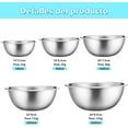 thumbnail image 2 of Set de 5 Bowls de Cocina de Acero Inoxidable, Recipientes en Diferentes Tamaños, Ideales para Ensaladas, Mezclar,Bowls de Cocina,pcs Tazones para Mezclar, Boles Mezcladores para Ensalada, 2 of 4