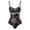 A, variant on RKSTN Womens Swimsuit Vintage Print Lace-up One-piece Swimsuit Bikini V Neck Comfortable Bathing Suits