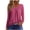 Hot Pink, variant on Tumotour Pullover for Women Crew Neck Long Sleeve T Shirts With Buttons Casual Loose Top 2025 Sweatshirts Blouse Tops