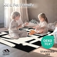 thumbnail image 4 of ODIKA 4'x6' Machine Washable Non-Slip Area Rug, Dramatic Contrast Artisan Brushstroke Abstract Expressionist Design High Traffic Rug, Black, 182973, 4 of 7