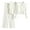 White, variant on 3 Pcs/Set Women Suit Vest Coat Pants Set Knitted V Neck Single-breasted Waistcoat Elastic Waist Wide Leg Long Trousers Set Formal Commuting Outfit