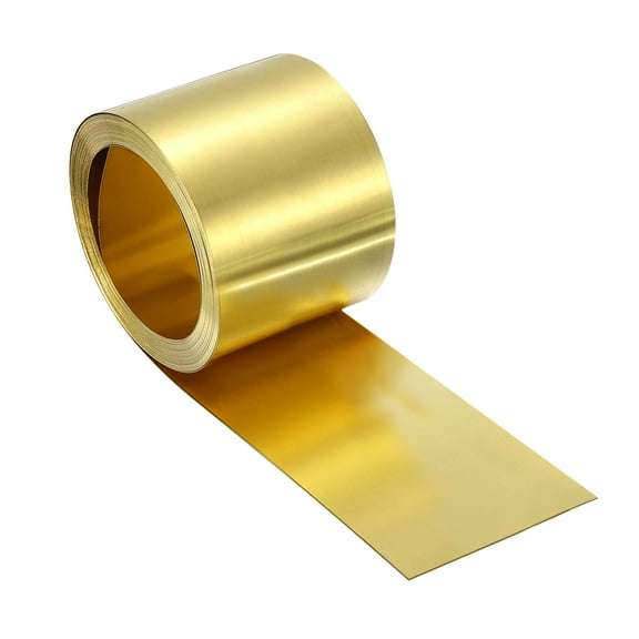 Brass Sheet Roll, 0.5 x 40 x 2000mm Metal Flashing Brass Foil Roll, Gold