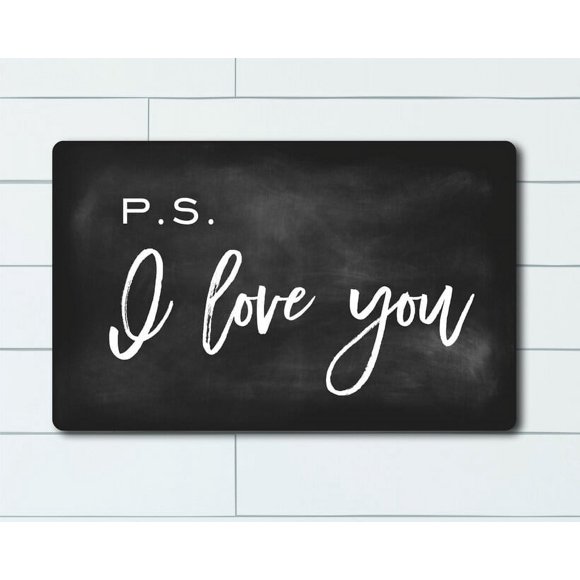 (Aluminum metal) P S I Love You Wedding Gift Housewarming Gift Uplifting Gift Love Home Decor Kitchen Sign Gift For Her Gift For Lovers Gift For Him Size: 8 x 12 Inch