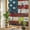 Red, variant on American Flag Window Privacy Film, Splash Graffiti Patriotic Star Stripes Stained Glass Rainbow Film Decorative Window Clings, Static Cling Sun Blocking Stickers 17.7" x 39.3"