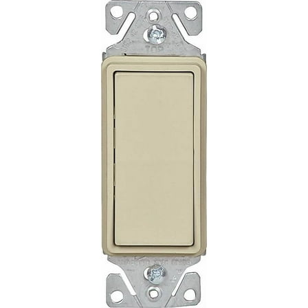 Eaton Wiring Devices 7500 Series C7501V-SP Rocker Switch, 120/277 V, Strap Mounting, Thermoplastic,