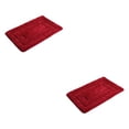 thumbnail image 3 of Yuarrent Alfombra de baño de poliéster con agarre fuerte para pisar y proteger el piso de forma segura, lavable a máquina, color rojo, 40 x Rojo 40x60CM 2Conjunto, 3 of 6