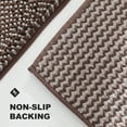 thumbnail image 6 of FloorHug Bathroom Rugs 17"x24", Chenille Bath Rugs Washable for Bathroom Floor, Soft and Absorbent Bath Mat Non-Slip, 1.2" Thick Plush Fluffy Bathroom Mat for Tub and Shower, Brown, 6 of 10