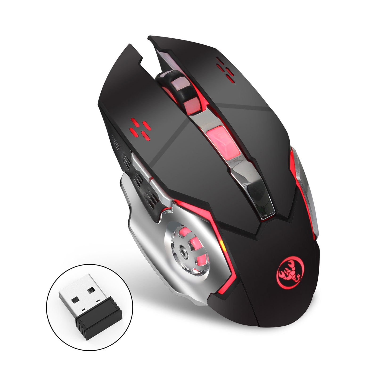 X70 7 LED Backlit Rechargeable 2.4GHz Wireless USB Optical Gaming Mouse Mice US 