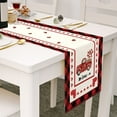 thumbnail image 5 of FYTPOV Red Buffalo Plaid Table Runner, Valentines Day Decorations, Hearts Truck Printed Table Runner for Wedding Party, Christmas Runner for Table Home Decor, 13x72 inch, 5 of 5
