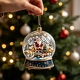 thumbnail image 5 of Christmas Snow Globe Ornament Santa Scene Hanging Tree Pendant Decor, 5 of 6