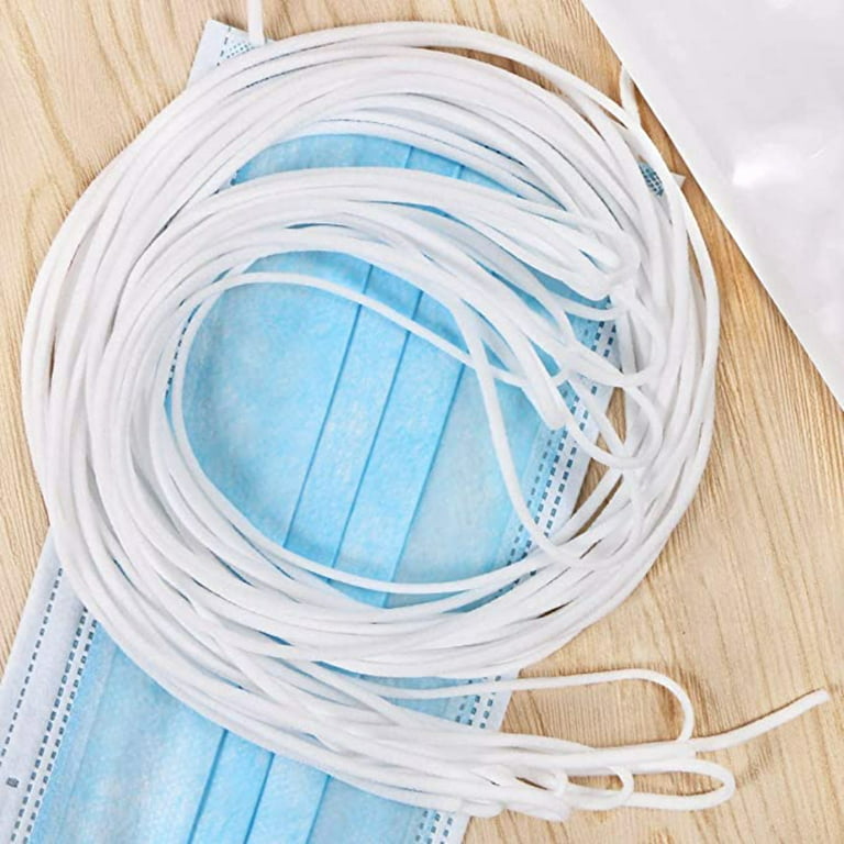 Flat Elastic Cord White Black 5mm Wide Sewing Crafts Stretchable Washable  Band
