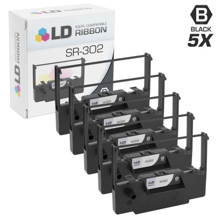 LD Products Compatible Ribbon Cartridge Replacement for SR-302 (Black  5-Pack)