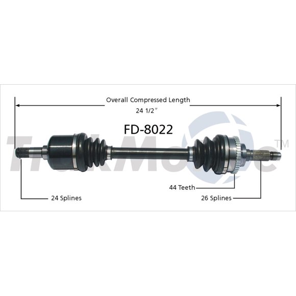 TrakMotive Fd-8022 CV Axle Shaft