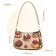 thumbnail image 3 of FORMRS Womens Shoulder Bag with Chain Strap Clutch Purse Cute Tote Handbag, Creamy Cake, 3 of 7