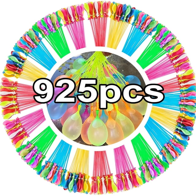 925pcs Globos de Agua Autocerrables, Juguetes de Agua Coloridos, Rellenado Rapido, Set de Globos Mágicos Globos de Agua para Guerra de Agua, Piscina, Verano y Fiestas al Aire Libre