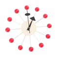 thumbnail image 1 of Elodie Round Ball Wall Clock Quiet Mid Century for Living Room Kitchen Decor Clocks Red Ball, 1 of 8