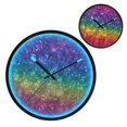 thumbnail image 2 of Indoor 12' Voice-Activated Luminous Decoration Wall Clock With LED Night Light Rainbow Color Glitte, 2 of 8