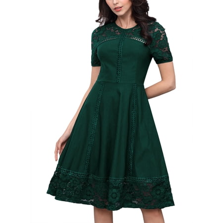 miusol lace dresses contrast cocktail floral 1950s swing elegant dress dialog displays option button additional opens zoom