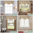 thumbnail image 6 of Tie Up Valances for Windows, Black Khaki Adjustable Valance Curtains Window Treatment for Living Room/Bedroom Windows, Spring Flora Rod Pocket Kitchen Curtains & Drapes 42x12 Inch, 6 of 9