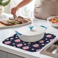 thumbnail image 2 of Pioneer Flower Floral Print Pattern Kitchen Dish Drying Mat 1 Pack, Ultra Absorbent Microfiber Drainer Mat, 16"x18", 2 of 6