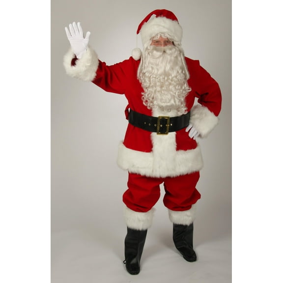 The Costume Center 7-piece Regal Red Velvet Santa Christmas Suit - Adult Size XXL