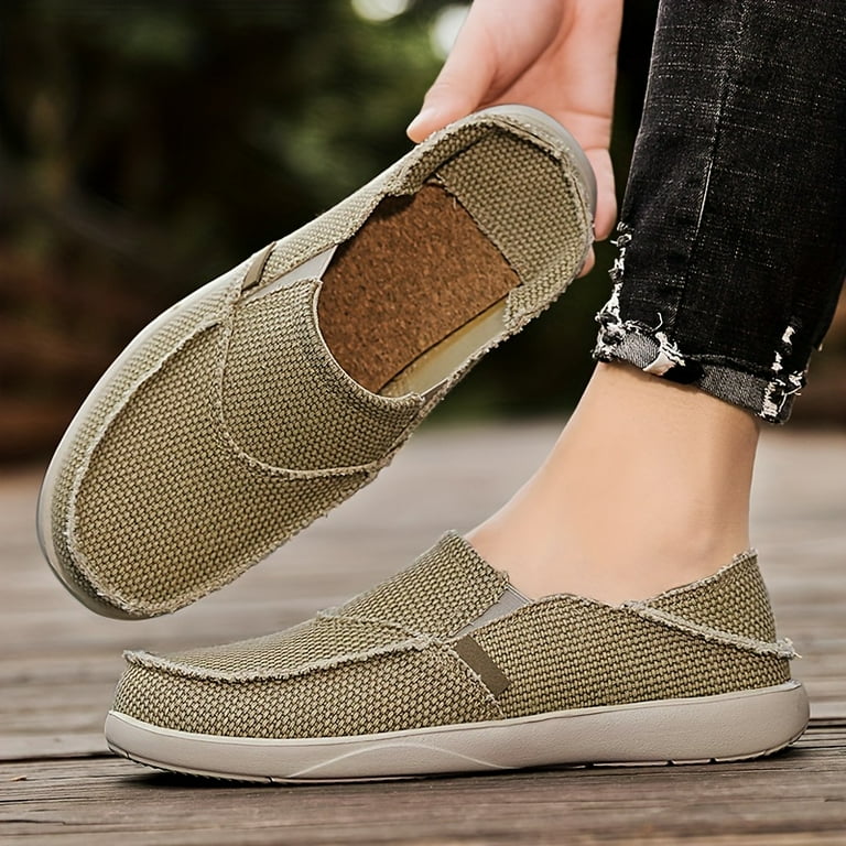 Canvas slip on mules hotsell