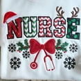 thumbnail image 2 of EMBROIDERED Christmas ICU Nurse Sweatshirt, Festive Nurse Sweater, Merry Nurse Crewneck, Registered Nurse Holiday Shirt, 2 of 5