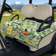 thumbnail image 3 of Pzuqiu Tropical Leaves Quilted Golf Cart Seat Cover | 2-Person Universal Fit with 4 Pockets | Non-Slip Protective Accessory for Golfers, 3 of 9
