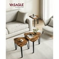 VASAGLE Nesting Triangle End Tables, Coffee Tables for Living Room ...