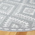 thumbnail image 3 of SAFAVIEH Prairie Ethelbert Geometric Area Rug, Grey/Ivory, 6'7" x 6'7" Round, 3 of 10