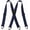 Navy, variant on Men's 4-Clip Suspenders, Hidden Suspenders for Men Under Clothes with 4 Snap Loop (1.5" Wide), Blue