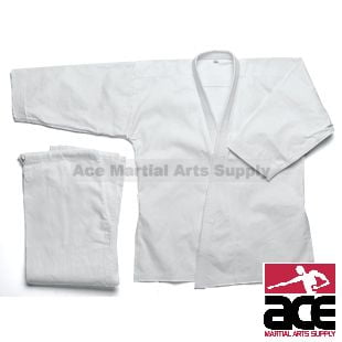 Playwell Karate White Silver Brand 10oz Uniform 