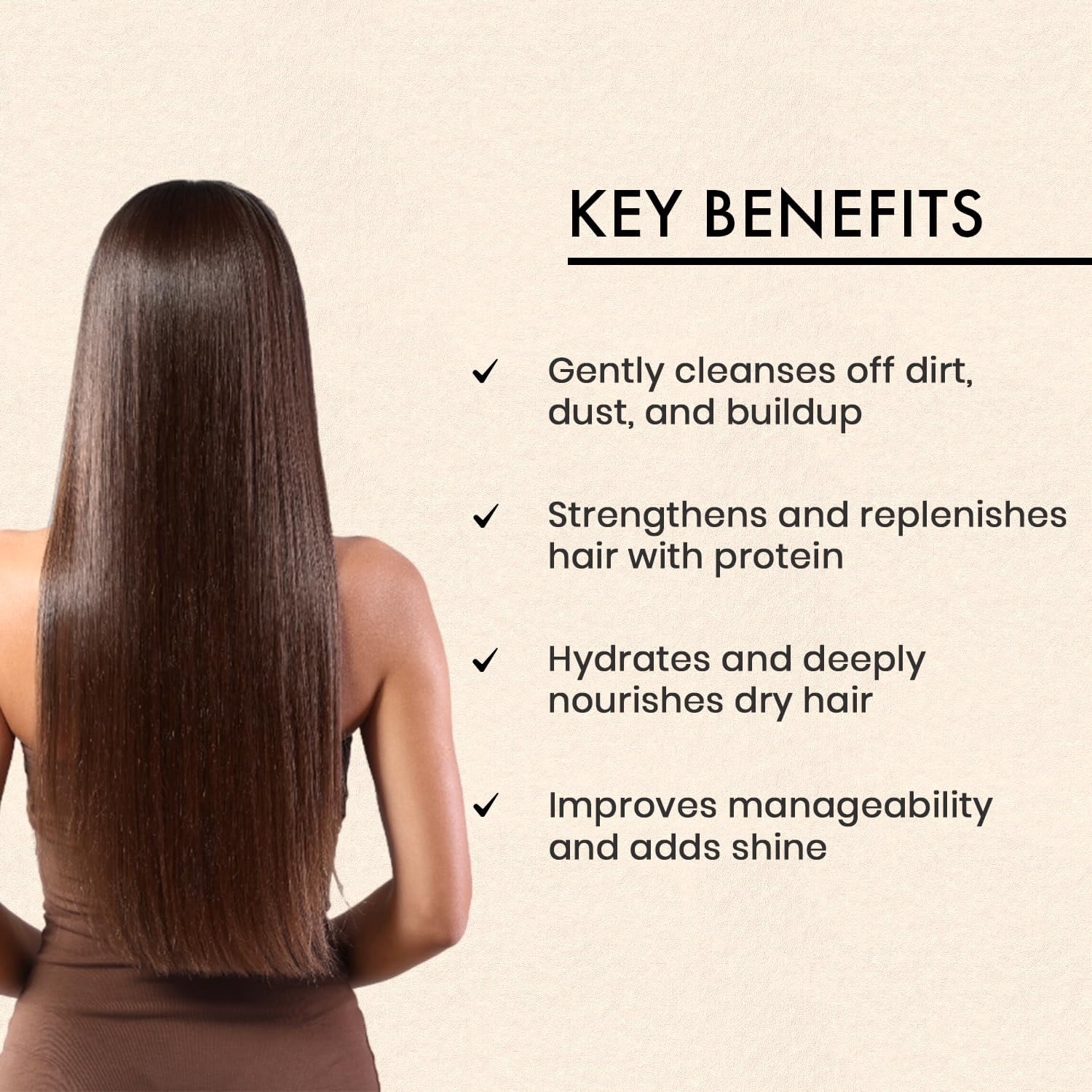 Moehair Protein Infused Shampoo and Leave-in Conditioner Combo (12 Fl Oz Each) | For All Hair Types | Regular Hair Care | Sulfate and Paraben-Free