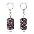 thumbnail image 2 of Goofa Cute Foxes Printed Rectangular Metal Keychain Bag Charm Floral Charm for Purse Keys Metal Keyring Gift for Women Accessories, 2 of 7