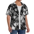 thumbnail image 4 of Disketp Men's Hawaiian Seamless Pattern With Skulls Print Shirts Button Down Holiday Beach Shirts-XX-Large, 4 of 7
