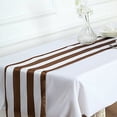 thumbnail image 2 of BalsaCircle 12" x 108" Gold White Stripes Satin Table Top Runner Linens Dinner Decorations, 2 of 7