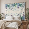 thumbnail image 3 of Leaf Large Tapestry for Bedroom Wall Hanging Tapestry, Vintage Blue Green Purple Ombre Fruit Plant Ceiling Backdrop Tapestries Poster Blanket Wall Decor for Teens Room Living Room Dorm 100" x 59", 3 of 8