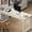 White Oak, variant on NSdirect Modern Computer Desk 63 Inch Large Office Desk, Writing Study Table for Home Office Desk Workstation Wide Metal Sturdy Frame Thicker Steel Legs, White