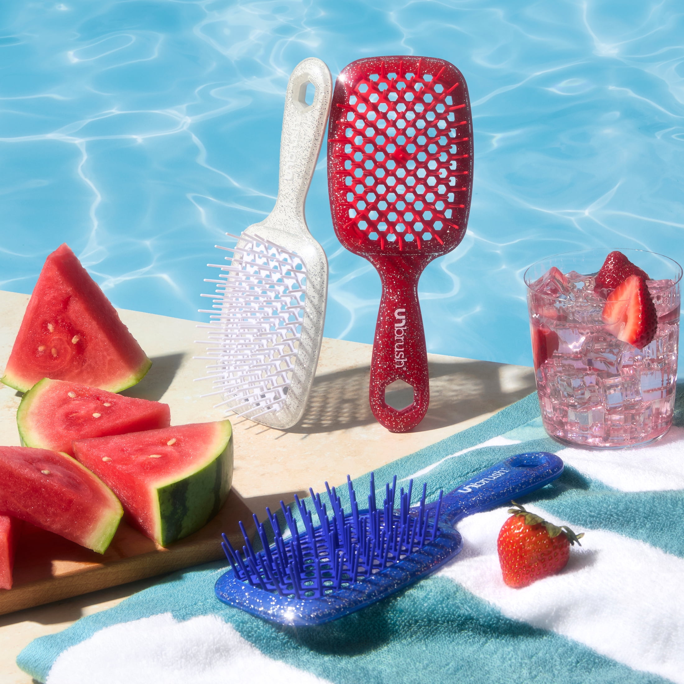FHI Heat UNbrush® Sparkle Detangling Brush,All Hair Types, Red